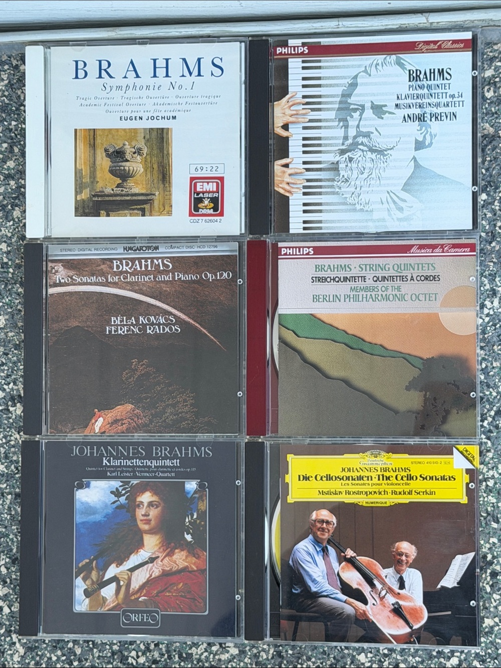 Classical CD Collection – Assorted Album Set Of 6 CD’s : Johannes Brahms